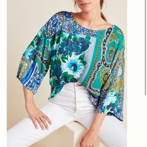 Anthropologie Tiny brand Ellery Mixed Print Blouse